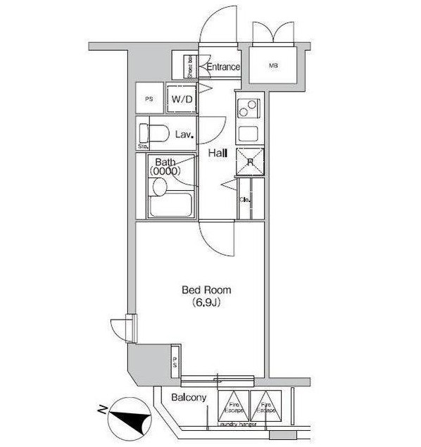 レジデンス西新宿スクエア305号室の図面