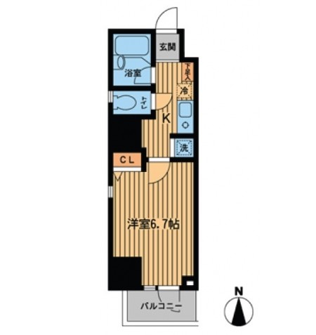 レジデンス西新宿スクエア801号室の図面