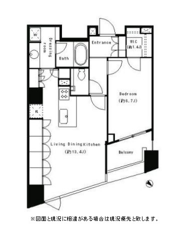 パークキューブ目黒タワー1002号室の図面
