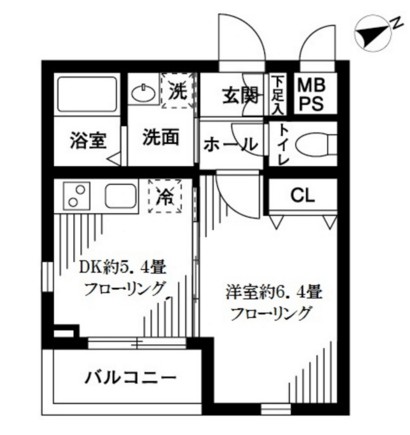 グリーニエ西新宿弐番館202号室の図面