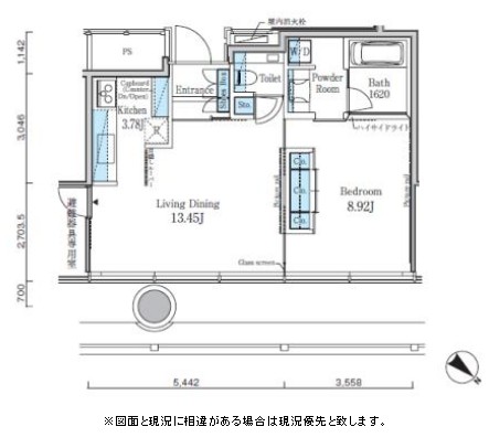 エル・セレーノ元赤坂レジデンス1811号室の図面