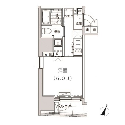 グランディオール広尾テラス502号室の図面