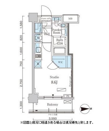 パークアクシス高田馬場テラス302号室の図面
