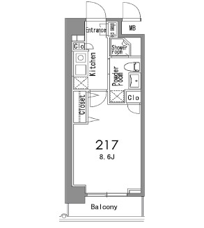 215号室の図面