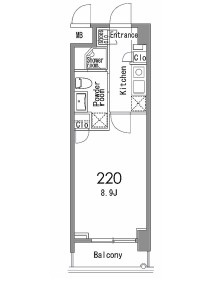 220号室の図面