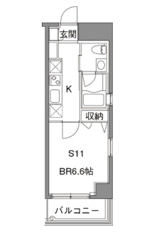 414号室の図面