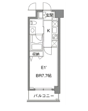 416号室の図面
