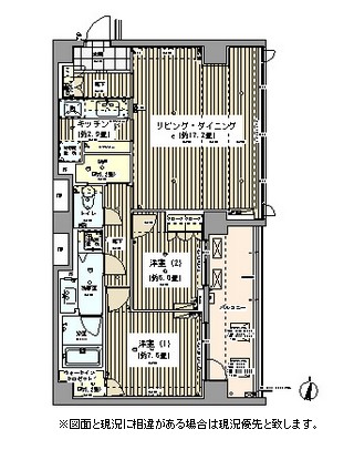 ガーデニエール砧レジデンス525号室の図面