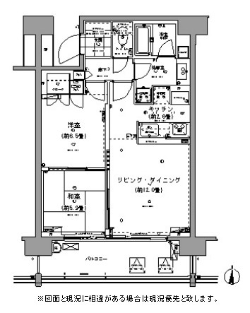 ガーデニエール砧レジデンス705号室の図面