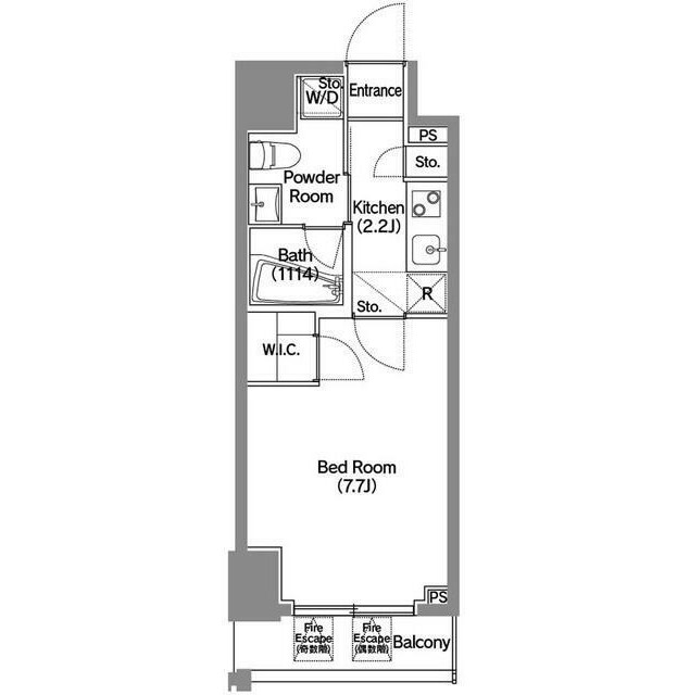 アジールコート新宿1102号室の図面