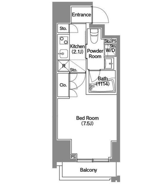 アジールコート新宿301号室の図面