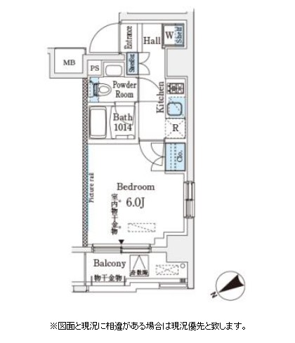 ベルファース武蔵小山401号室の図面