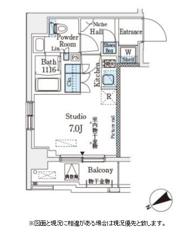 ベルファース武蔵小山504号室の図面