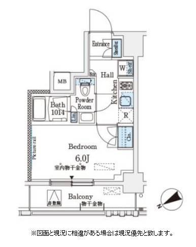 ベルファース武蔵小山703号室の図面