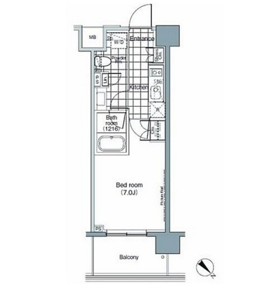パークハビオ赤坂906号室の図面