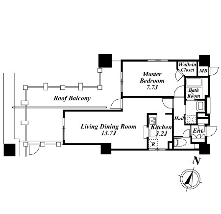 アクロス目黒タワー 606号室の図面