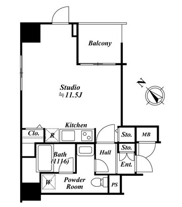 アクロス目黒タワー 907号室の図面