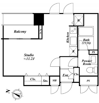 アクロス目黒タワー 908号室の図面