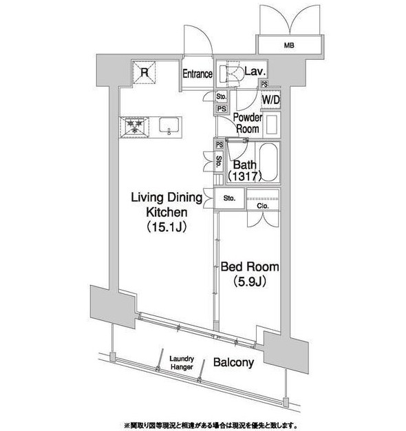 コンフォリア芝浦バウハウス1005号室の図面