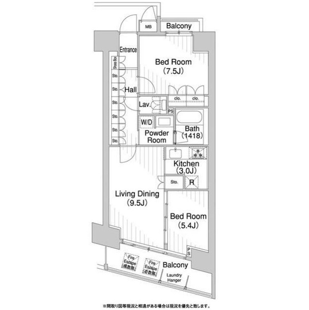 コンフォリア芝浦バウハウス301号室の図面