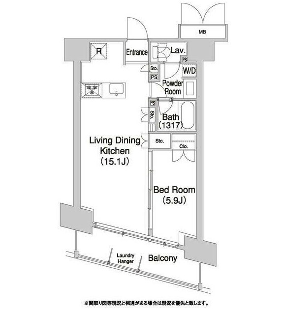 コンフォリア芝浦バウハウス605号室の図面