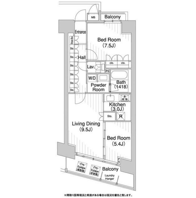 コンフォリア芝浦バウハウス801号室の図面