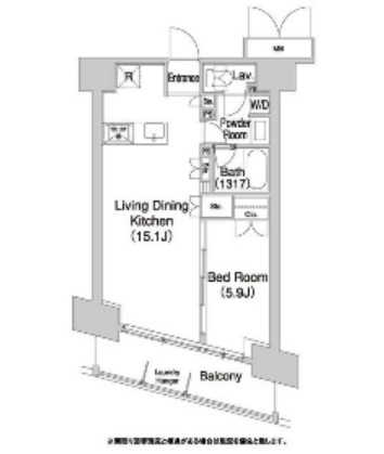 コンフォリア芝浦バウハウス805号室の図面