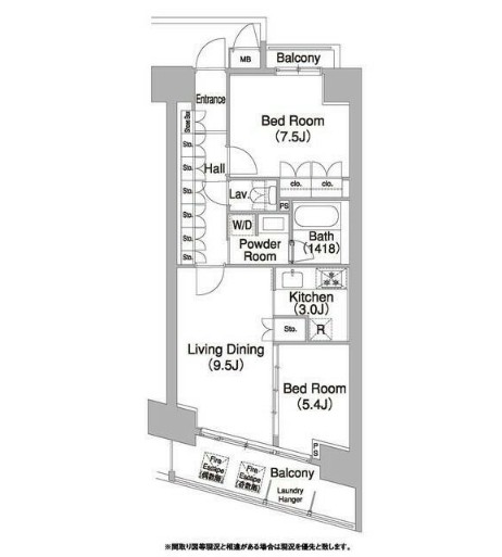 コンフォリア芝浦バウハウス901号室の図面