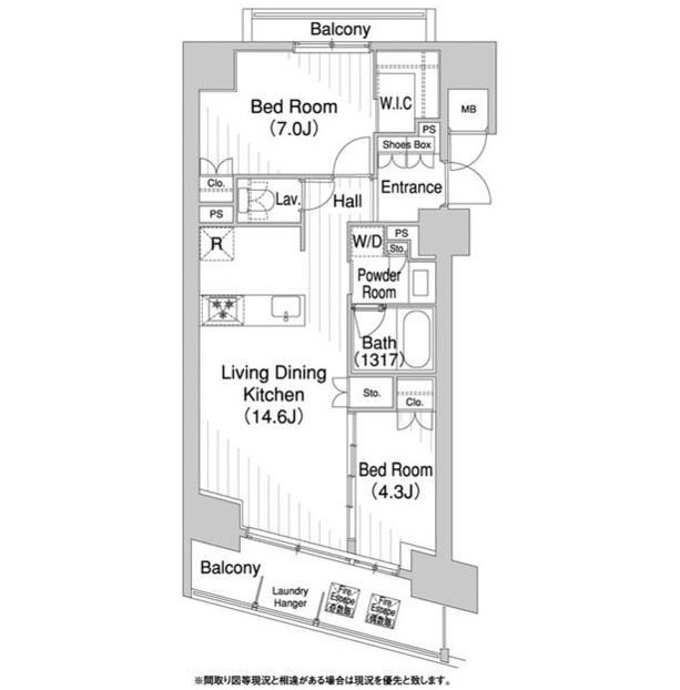 コンフォリア芝浦バウハウス906号室の図面