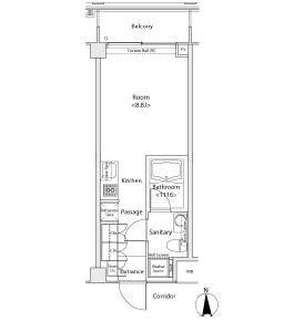 イプセ蒲田WEST315号室の図面