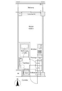 イプセ蒲田WEST318号室の図面