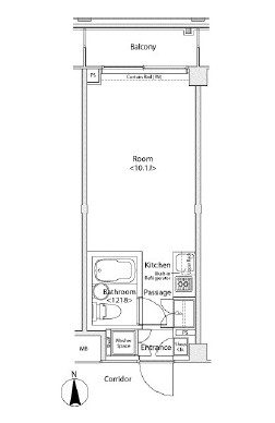 イプセ蒲田WEST320号室の図面