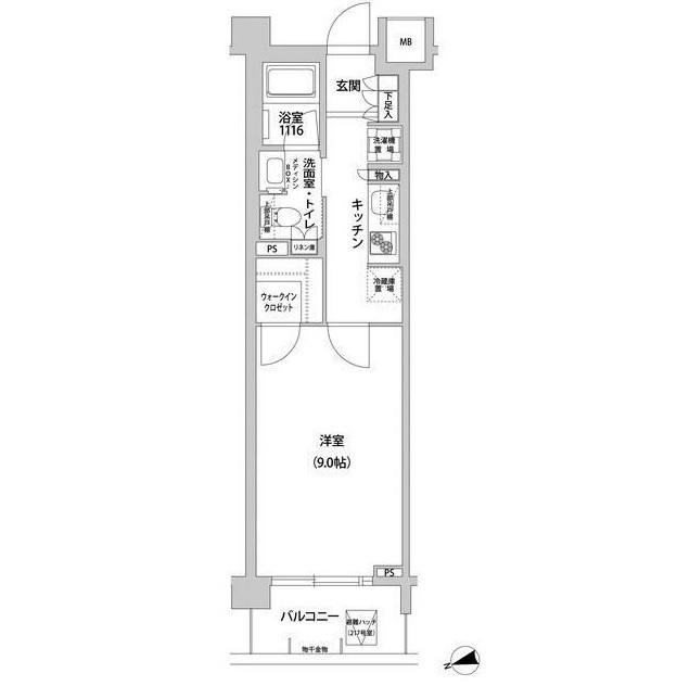 コンフォリア目黒青葉台117号室の図面