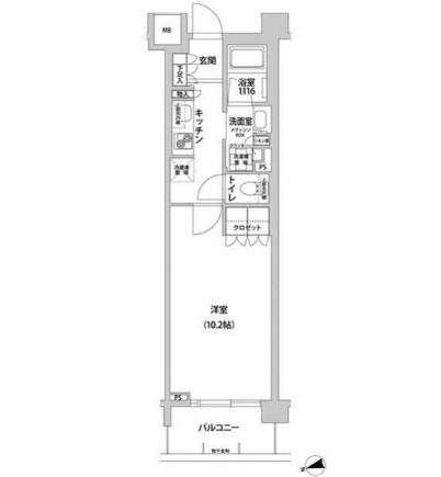 コンフォリア目黒青葉台126号室の図面