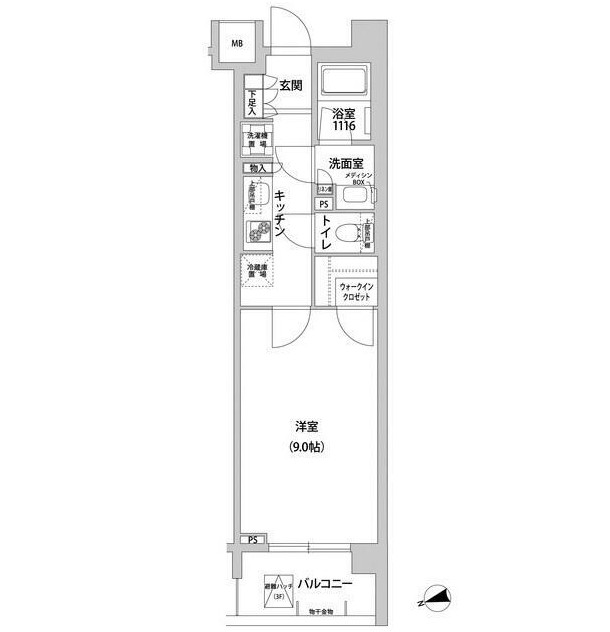 コンフォリア目黒青葉台219号室の図面