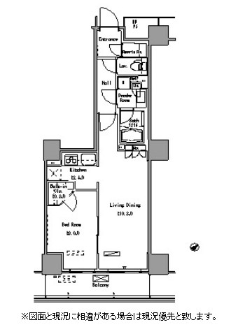パークアクシス豊洲1105号室の図面