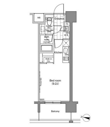 パークハビオ恵比寿206号室の図面