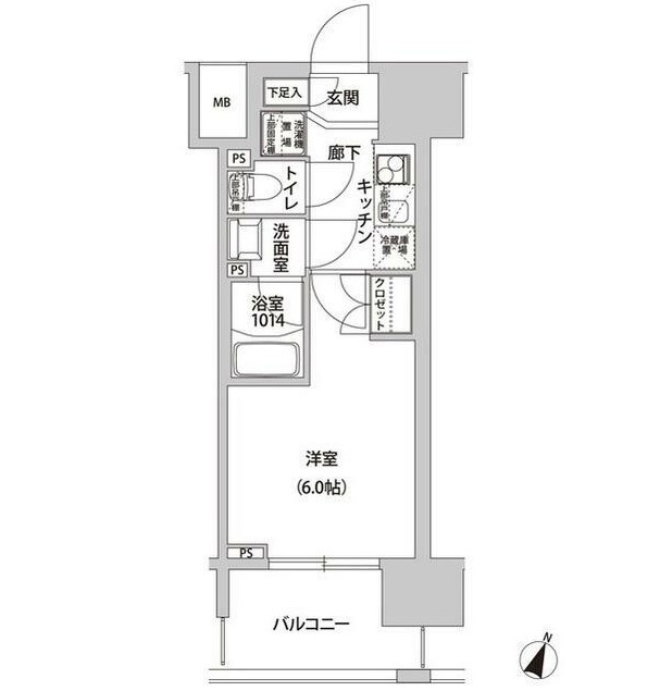 ラクラス幡ヶ谷1204号室の図面