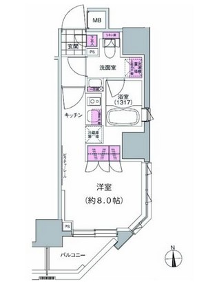 プレジリア東日本橋604号室の図面