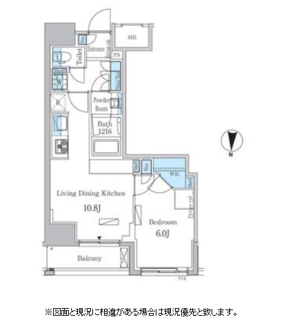 パークアクシス錦糸町レジデンス1303号室の図面