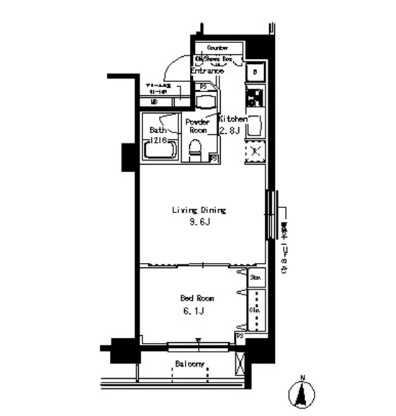 パークアクシス亀戸1204号室の図面