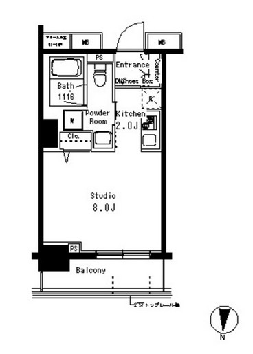 パークアクシス亀戸1306号室の図面