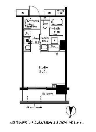 パークアクシス亀戸607号室の図面