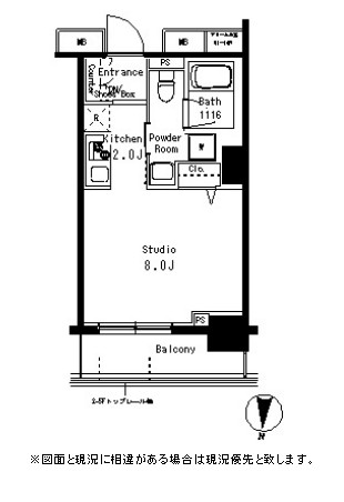 パークアクシス亀戸907号室の図面