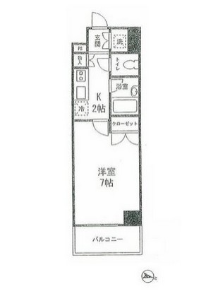 コンフォリア・リヴ小石川404号室の図面