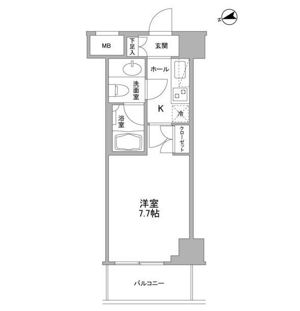コンフォリア東中野ＤＥＵＸ204号室の図面