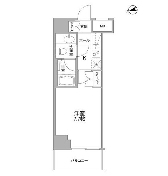 コンフォリア東中野ＤＥＵＸ302号室の図面