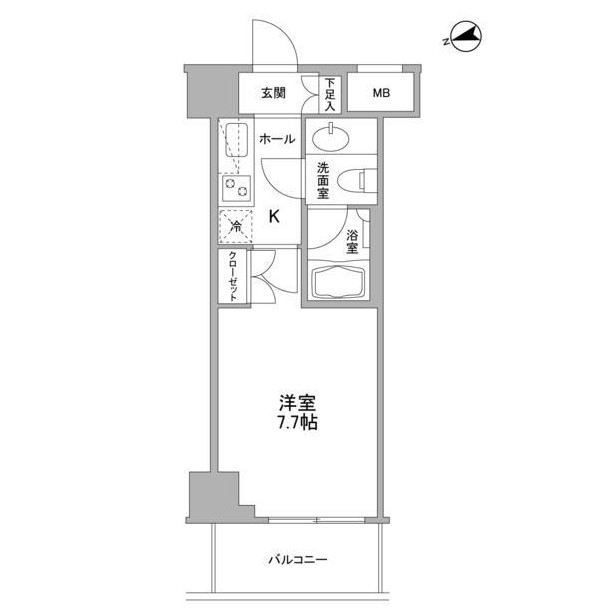 コンフォリア東中野ＤＥＵＸ304号室の図面