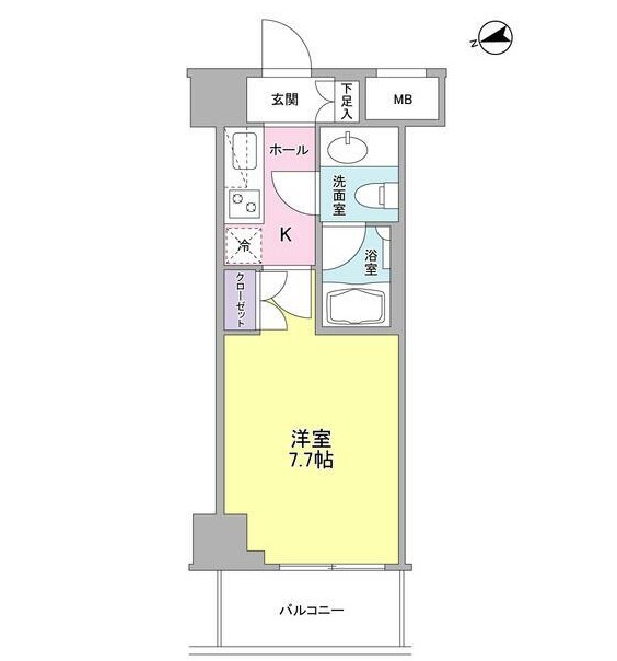 コンフォリア東中野ＤＥＵＸ404号室の図面
