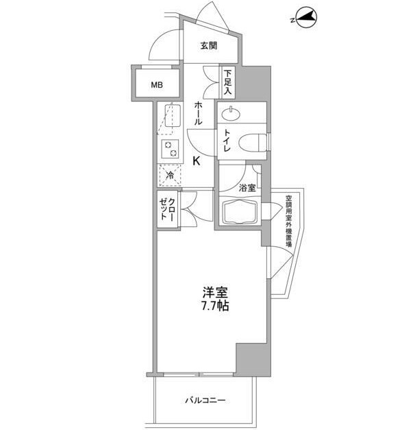 コンフォリア東中野ＤＥＵＸ405号室の図面
